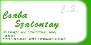 csaba szalontay business card